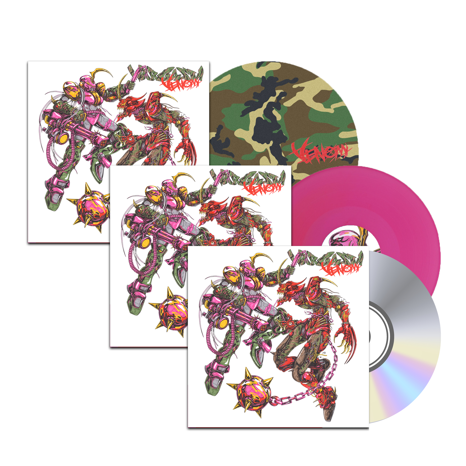 Venom: Camo Vinyl LP, Vinyl LP, CD + Signed Art Card