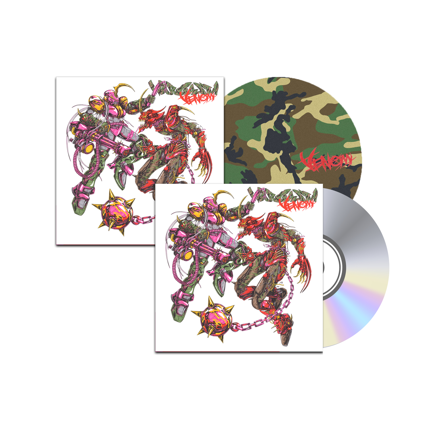 Venom: Camo Vinyl LP, CD + Signed Art Card